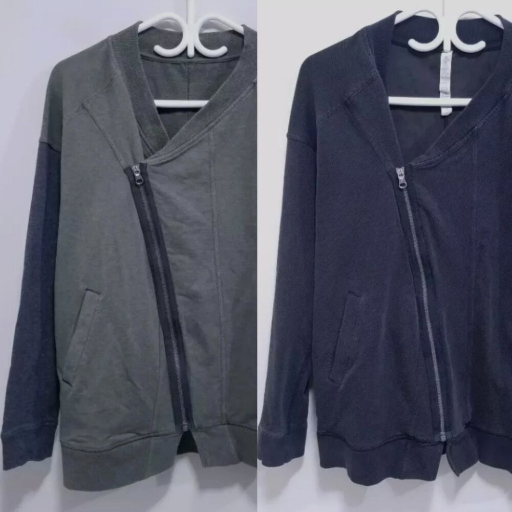 2 Lululemon Mula Bundle Wrap Telemark Print Green Jacket 6 Small Size Set Bundle